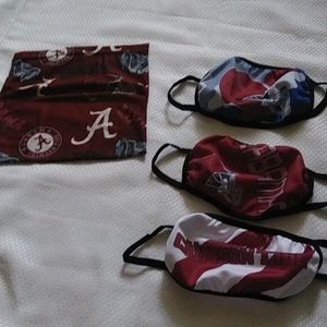Set of Alabama Crimson tide masks